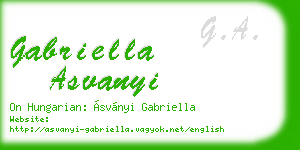 gabriella asvanyi business card